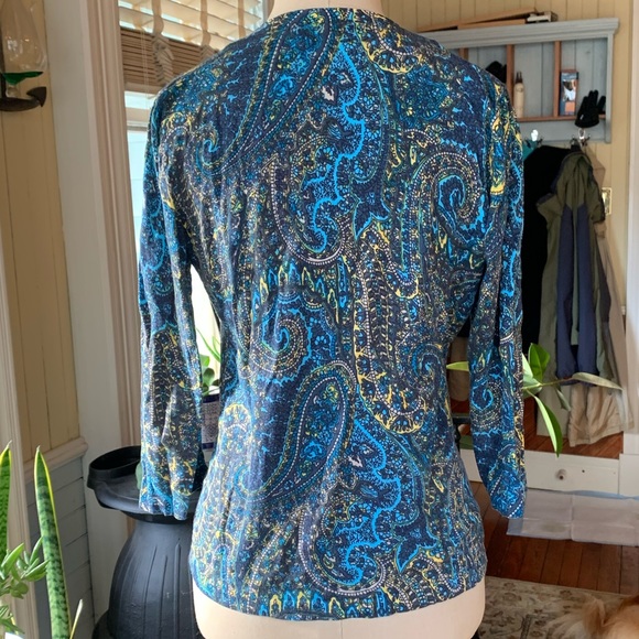 Jones New York unique pattern top cardigan 🦋 - Picture 3 of 9